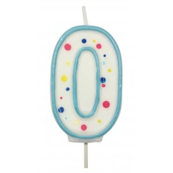 Sviečka bodková modrá 0