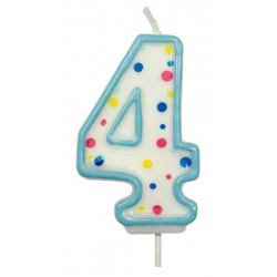 Sviečka bodková modrá 4