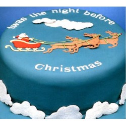 Patchwork - Santa na saniach