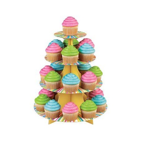 Papierový stojan na maffiny W farebný